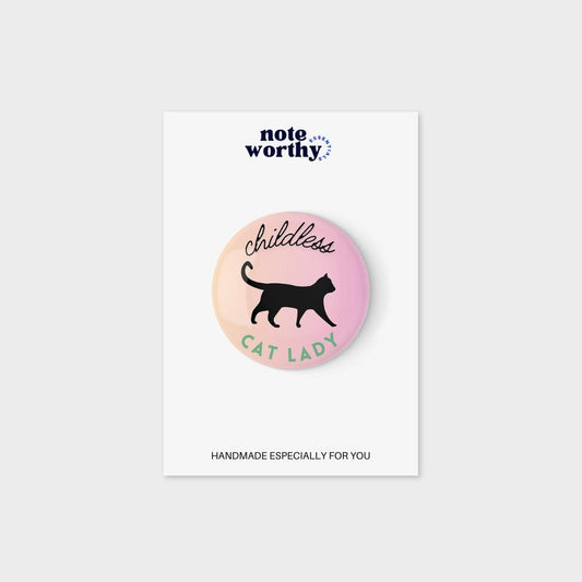 Childless Cat Lady Pin | Cat Lady | Cat Lady for Kamala Button | Comma La Pin I Kamala Harris | Kamala 2024 | Democrat | Brooch