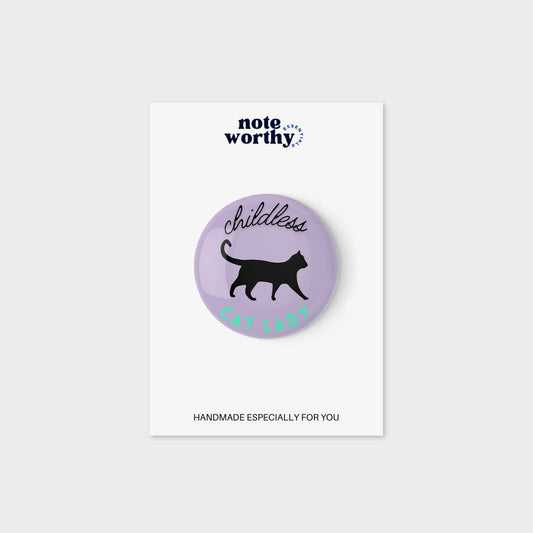 Childless Cat Lady | Cat Lady Button | Kamala Harris 2024 Button | Comma La Pin I Kamala Harris for President | Kamala 2024 | Democrat Pin