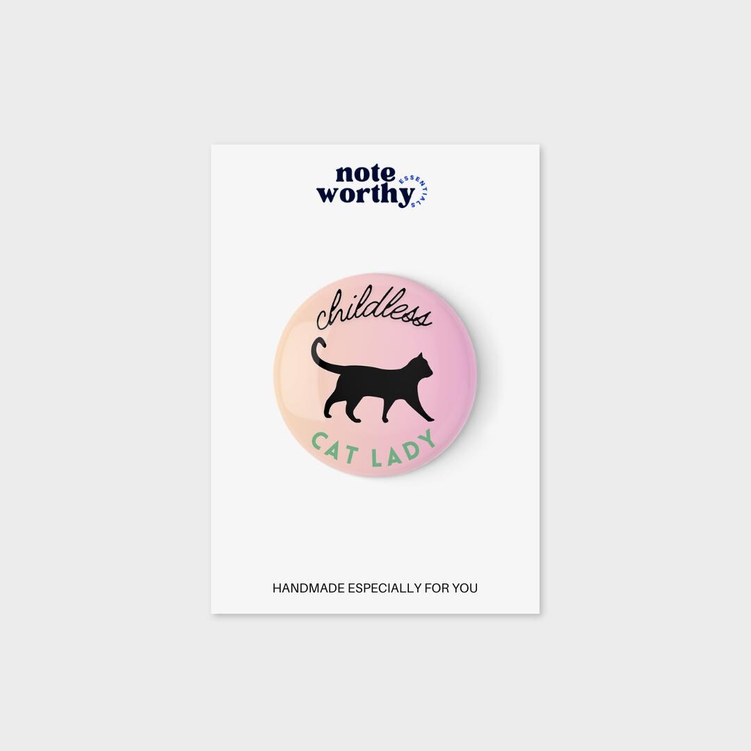 Childless Cat Lady | Cat Lady Button | Kamala Pin Button | Comma La Pin I Kamala Harris for President | Kamala 2024 | Democrat Pin