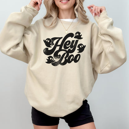 Halloween Sweatshirt, Hey Boo, Funny Halloween Sweatshirt, Cute Fall Sweatshirt, Spooky Season, Halloween Gift, Halloween Shirt, Ghost